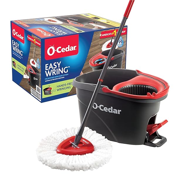O-CEDAR EASYWRING MICROFIBER SPIN MOP, BUCKET FLOOR CLEANING...