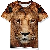 Neemanndy Teens Boys Girls Shirts 3D Print Colorful Design Graphic Tee Shirt with Short Sleeve for Kids 6-16 Years
