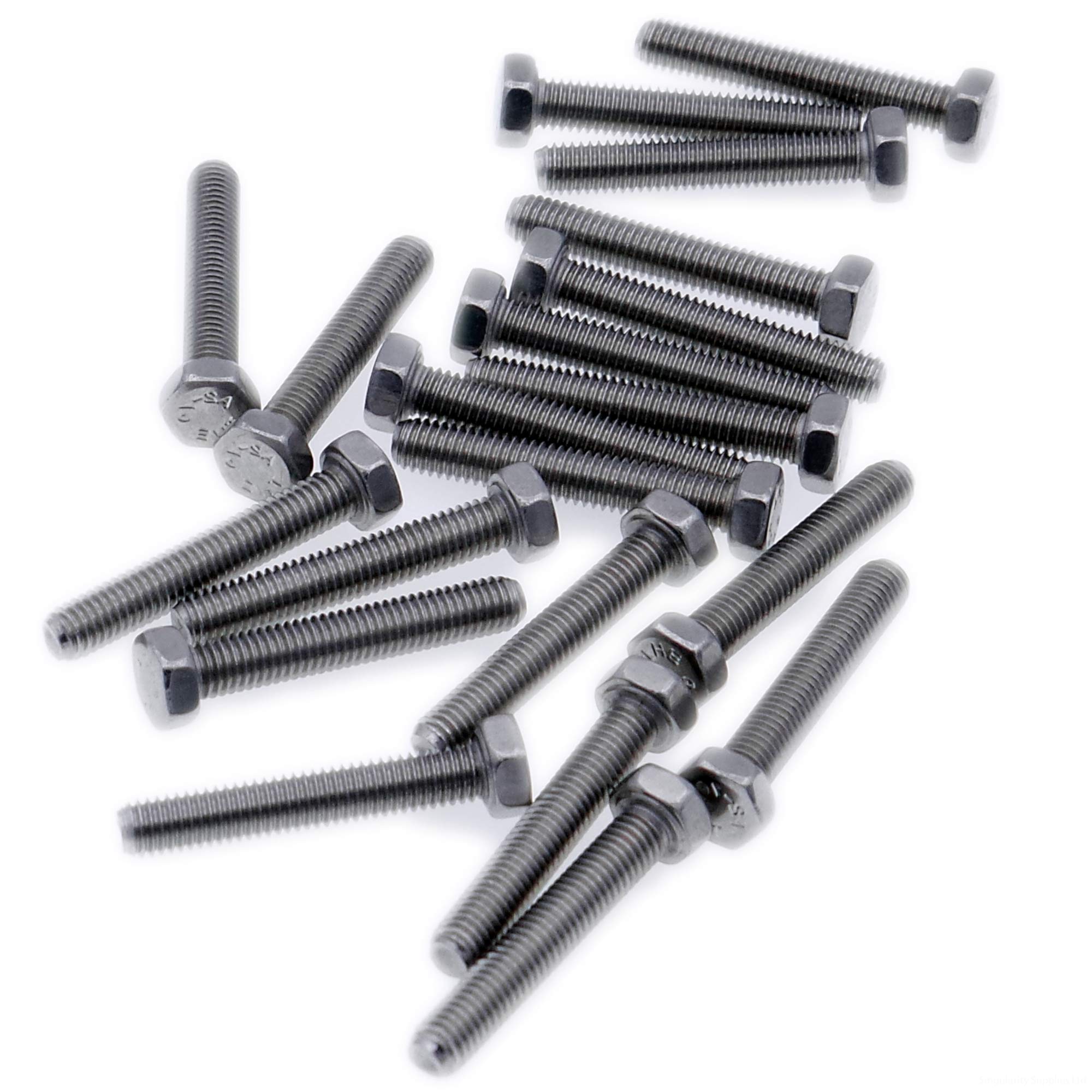 M5 (5mm x 14mm) Hex Bolt (Fully Threaded Setscrew) - Stainless Steel (A2) (Pack of 20)