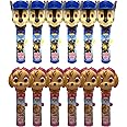 Pop Ups! Paw Patrol Lollipop Holder | Collectable Paw Patrol Toy Lollipop Case | Party Favors for Halloween, Goodie Bags, Piñata Candy, Game Prizes | Skye & Chase Bulk Set of 12 | Lollipops Included