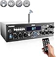 Wireless Bluetooth Power Amplifier System - 200W Dual Channel Sound Audio Stereo Receiver w/ USB, SD, AUX, MIC IN w/ Echo, Radio, LCD - For Home Theater Entertainment via RCA, Studio Use - Pyle PDA6BU