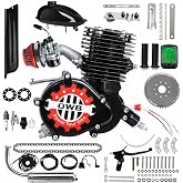 O-WareBaby Bicycle Motor Kit 80cc/100cc 2 Stroke Engine Motorized Bike Motor Kit for 26"-28" Bicycles Petrol Gas Powered Bike Motor Kit Upgrade with Digital Speedometer