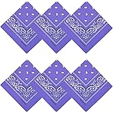 APIGANIZ 100% Cotton Bandanas, 21 x 21 inches, Set of 6
