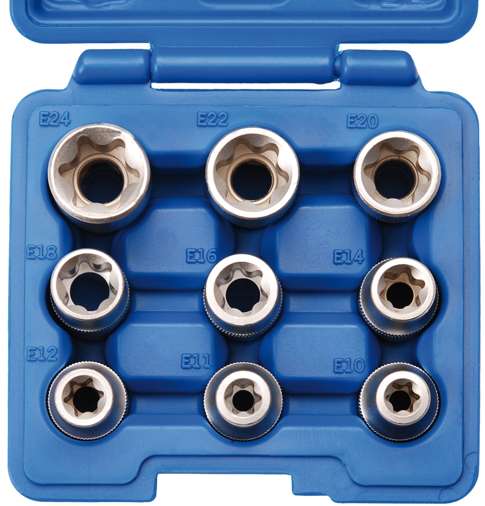 SW-Stahl 07650L Industrial Socket Spanner Set, E-Profile, Chrome Vanadium, 04435L