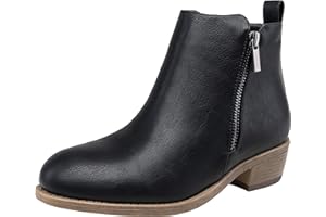 Jeossy Women's Ankle Boots Thick Heel Low Heeled Booties for Women