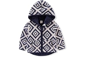 DILIBA Toddler Fleece Jacket Lightweight Hooded Warm Winter Coats for Baby Boys Girls