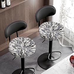 LJMKZJN Bohemian Print Stool Covers Round, 2 Packs