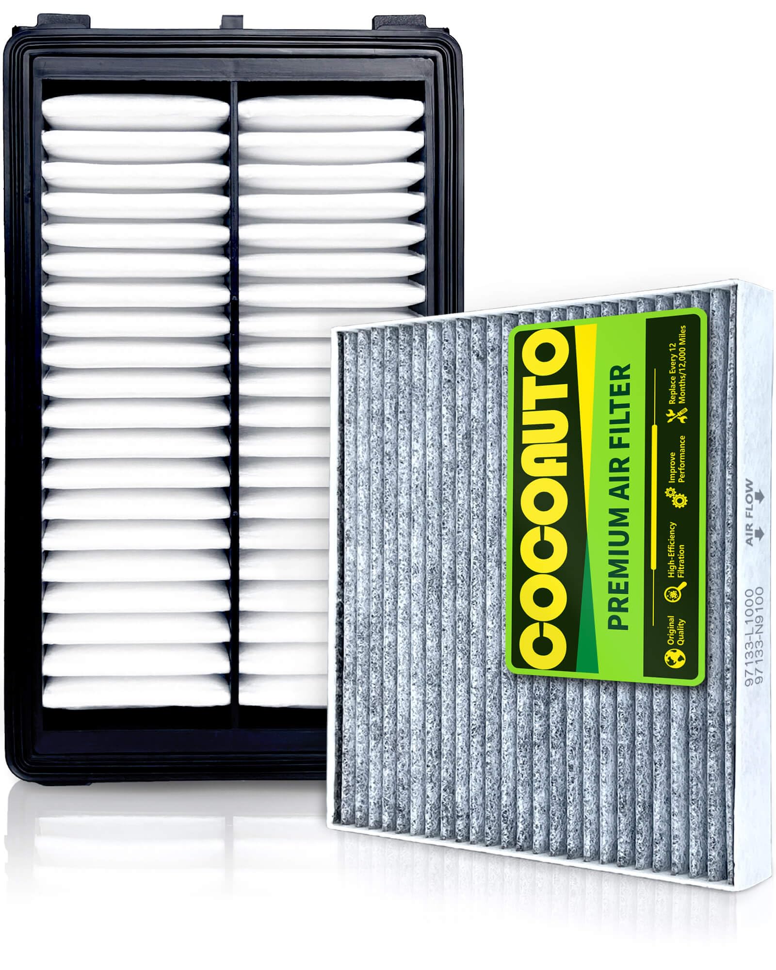Photo 1 of (2.5L Gas) COCOAUTO Engine & Cabin Air Filter Kit for Tucson (2022-2025), Santa Fe/Sorento/Sonata (2021-2025), fits Sportage 2023-25 2.5L Gas Only, 28113L1000, 28113N9000, PA99540 (Not For Hybrid)