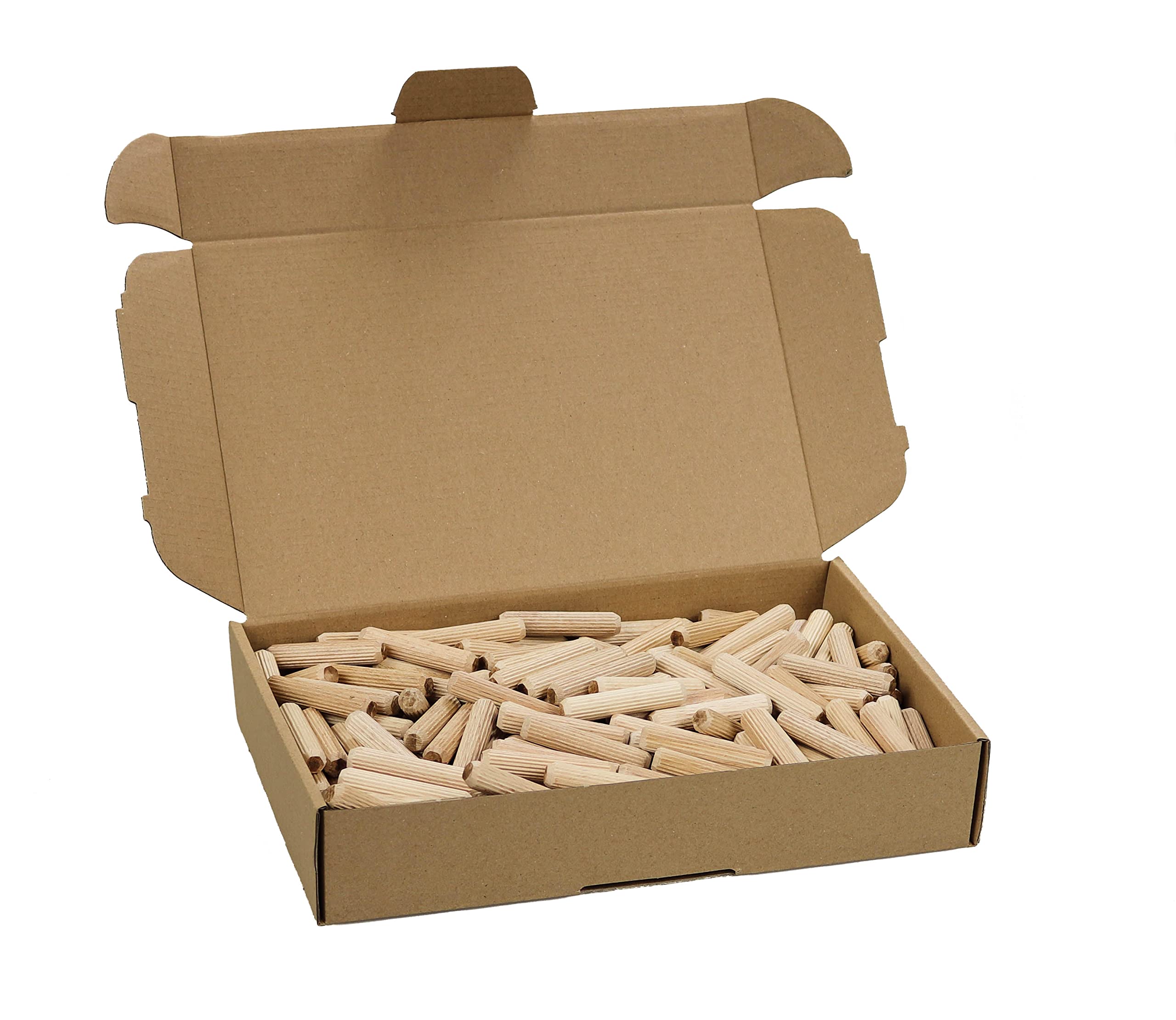 Tolux Wooden Dowels 6x30 [mm] Pack of 500 pcs, Wooden Dowel Pins, Grooved Dowels, Wood Plugs, Made out of high quality beech wood in accordance to DIN 68150.
