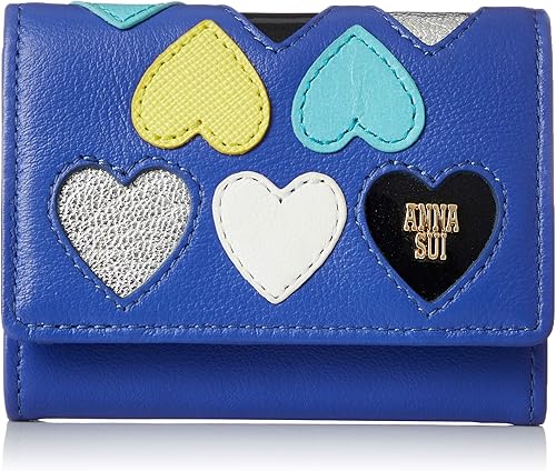 Amazon アナスイ 三つ折りboxミニ財布 ランダムハート ブルー Anna Sui アナスイ 財布