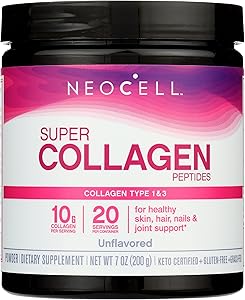 Neocell Super Collagen Powder A 6,600mg Collagen Types 1 & 3 - Unflavored - 7 Ounces
