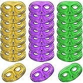 24 Piece Mardi Gras Masks Bulk, Metallic Gold Purple Green Masquerade Half Masks Costume Party Supplies, Mardi Gras Decorations for Women, Men and Kids