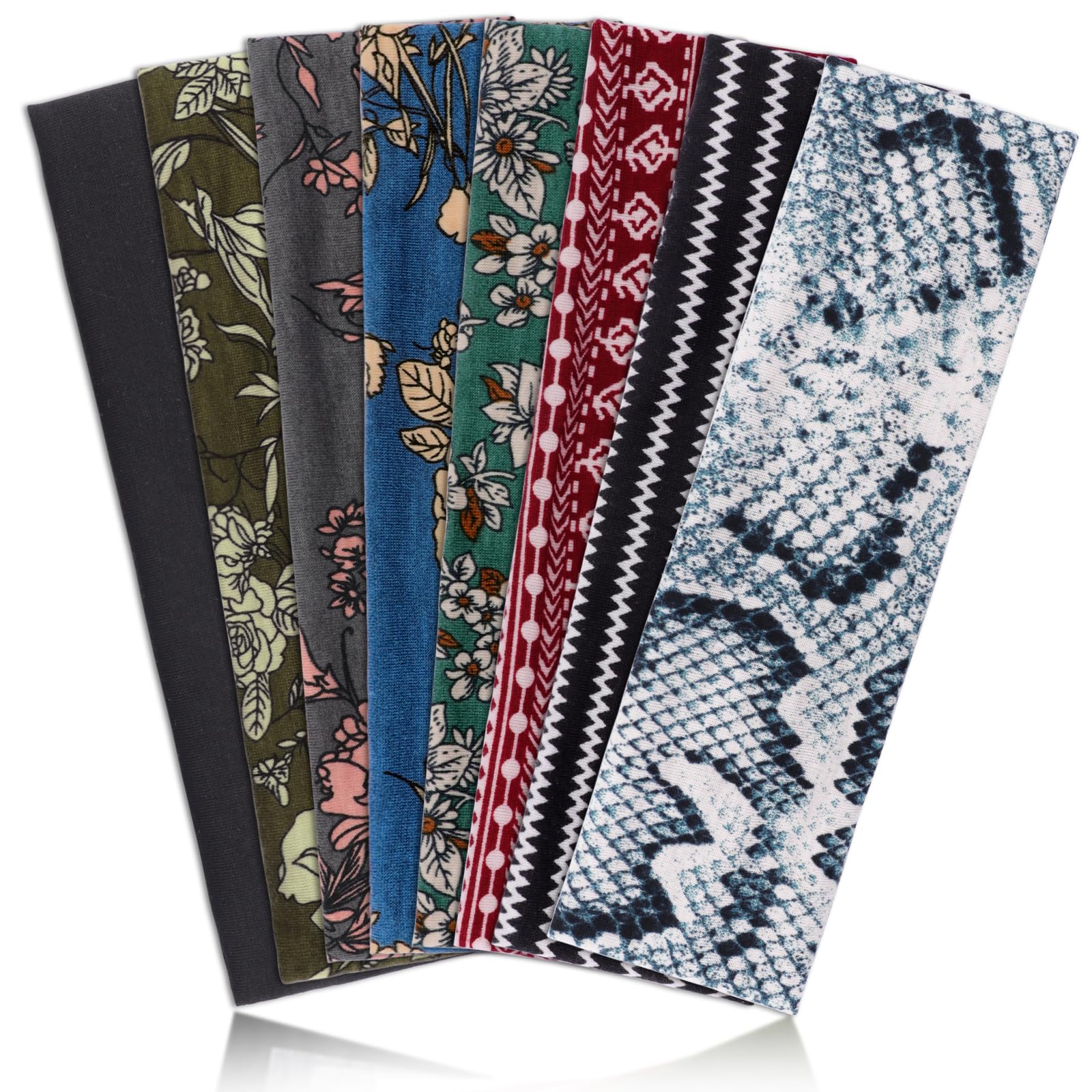 DRESHOW 6cm Wide Headband for Women Men Stretchy Head Band Gym Exercise Yoga Headbands for Women's Hair, Breathable Hair Band for Sweat-Wicking — image 1