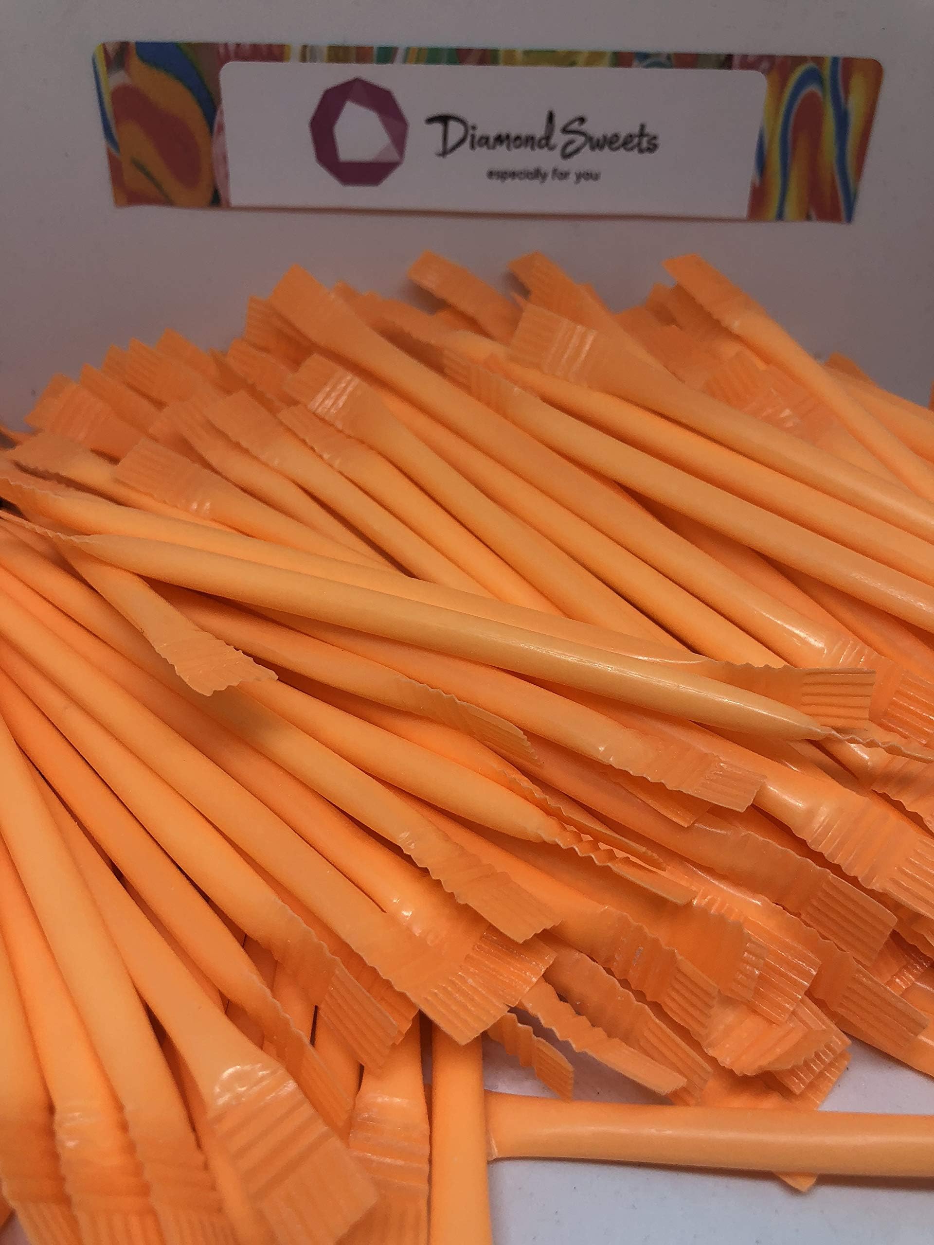 50 x Swizzels Rainbow Dust Straws - Choose UR Colour ! Party Bag Sherbert Retro (Orange)