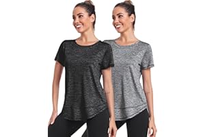 Deaviya Workout Shirts Women, Short Sleeve Shirts, UPF 50+ Sun Protection Shirts, Athletic Gym Running T-Shirts Tops