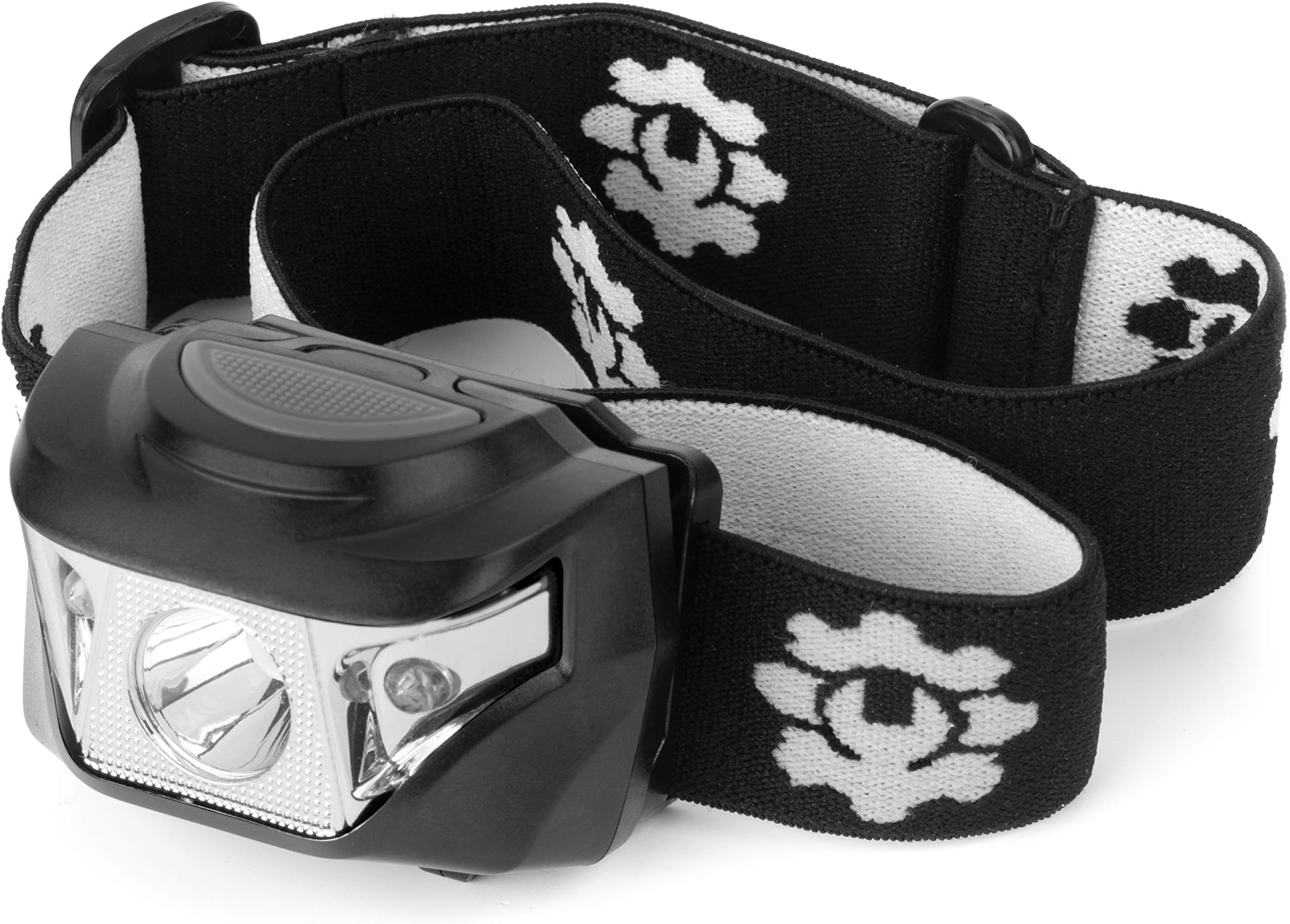 Rough Work Gear LED Headlamp - Ultra Bright 350 Lumen Cree XP-G LED - Red and White Light -3 Brightness Levels - Weatherproof - Adjustable Headband for Adults