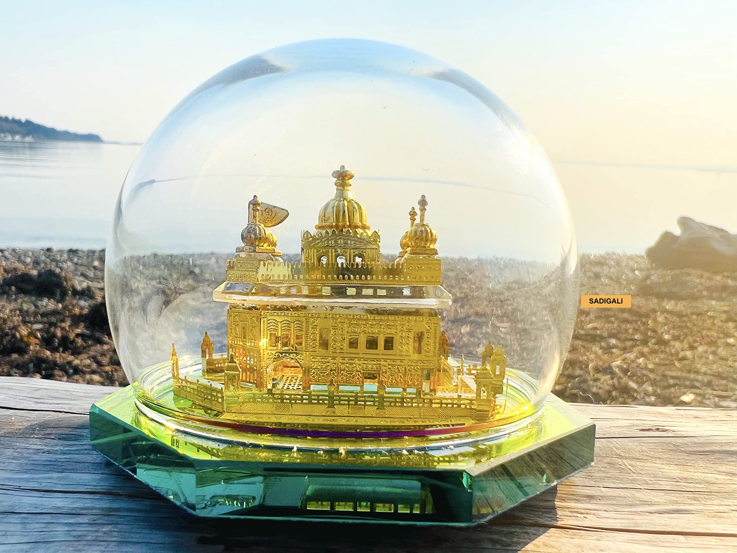 Photo 1 of [Medium] Golden Temple 24 Karat Gold Plated Model Miniature Sri Harmandir Sahib Idol from Amritsar for Home Decor Diwali Gift Punjabi Decor Gift