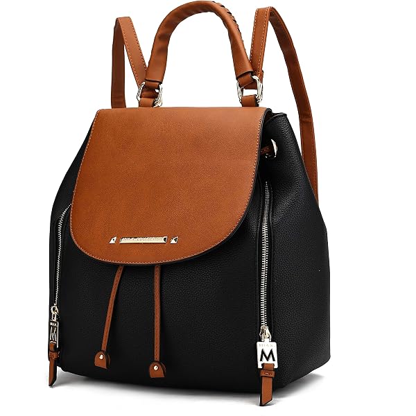 Amazon.com: JEN & CO. Maura Diagonal Zipper Backpack Purse 