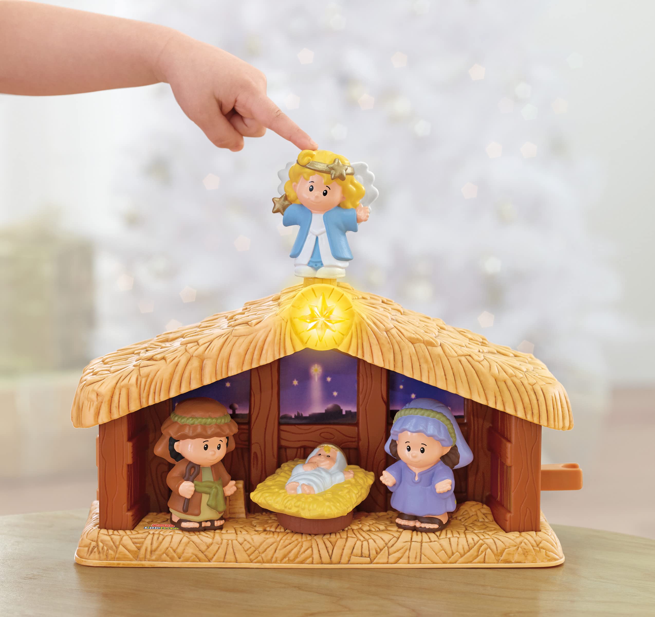 Fisher-Price Little People Toddler Toy Christmas Story Nativity Playset with Light & Music for Preschool Pretend Play Kids Ages 1+ Years