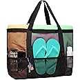 F-color Mesh Beach Bag Family - Large Tote Bag for Cruise Pool Beach Vacation Essentials