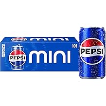 Pepsi Soda, 7.5 Ounce Mini Cans, (10 Pack) (Packaging May Vary)