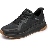 Skechers Men's Bobs Sport Squad Chaos 4 Sneaker | Casual Shoe, Hands Free Slip-Ins, Memory Foam, No Tie Fit, Heel Pillow, Bungee Lace
