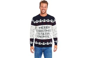 U LOOK UGLY TODAY Unisex Men‘s Ugly Christmas Sweater Women`s Novelty Home Alone Pullover for Party Fun