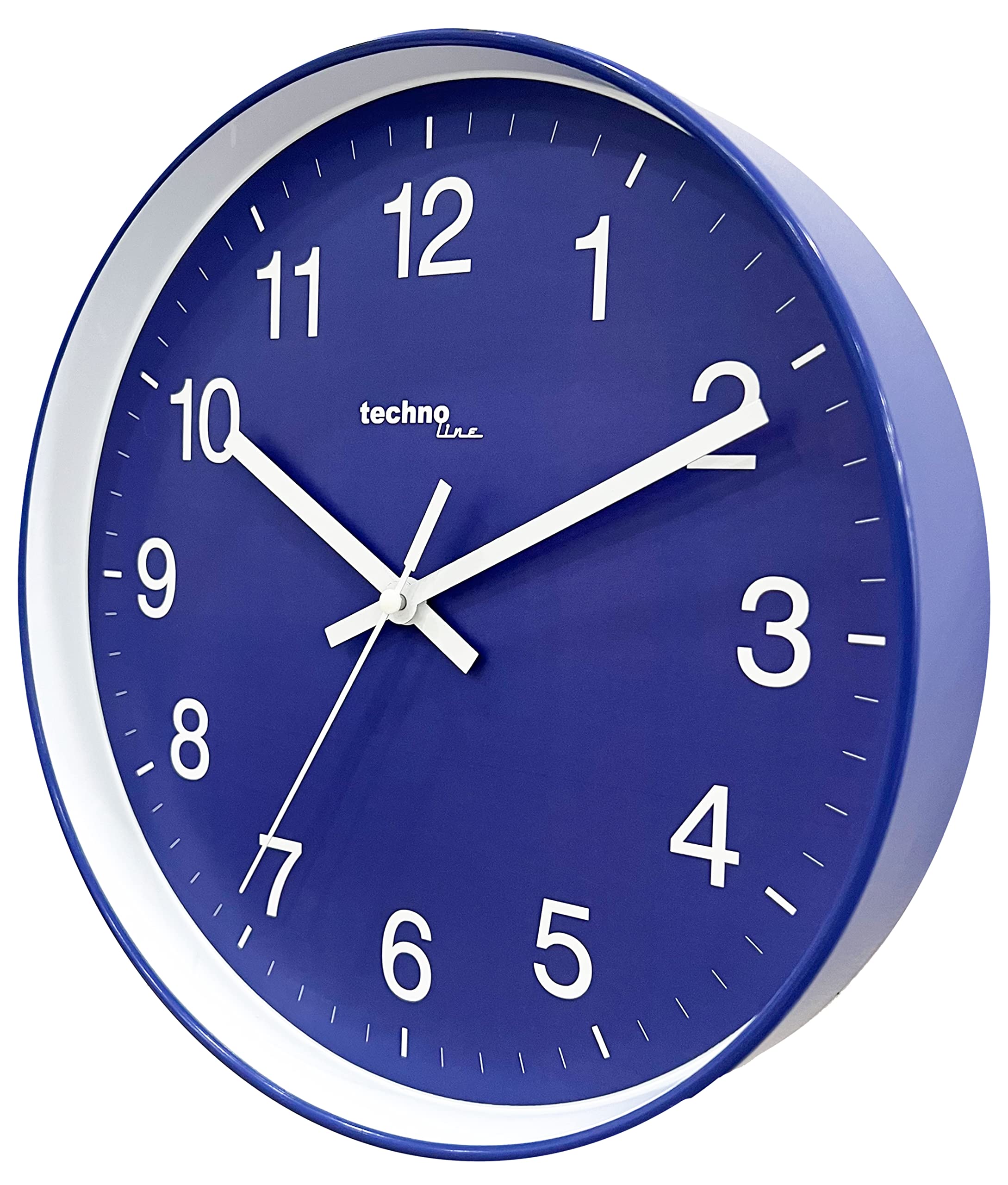 Technoline WT7520 Analogue Wall Clock without Ticking Quartz Blue 25 cm