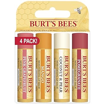 Burt's Bees 100% Natural Moisturizing Lip Balm, Superfruit, 4 Tubes in Blister Box