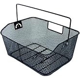 M-Wave Wide Wire Bicycle Basket , Black, 40x30x18/15 cm