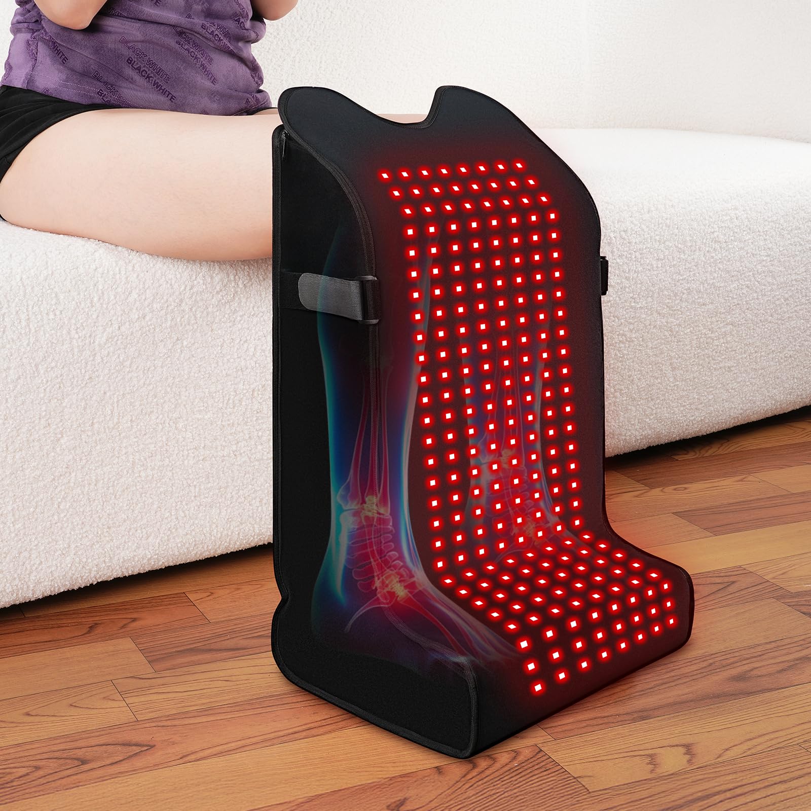 Photo 1 of Red Light Therapy Device for Feet Legs Knees Ankle Large 15.8" x 11.4" x 25" 480 Dual Wavelength LED with 5 Modes Adjustable Power & Timer Infrared Light Therapy for Pain Relief Health Care Treatment