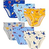 JAHSIYI 100% Cotton Soft Boys Briefs Size 2T-12Yrs Underwear (6-Pack)