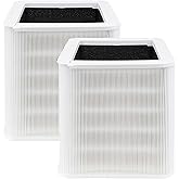 LEVANLIGHT Blue Pure 211+ HEPA Replacement Filter Compatible with Bl ue air Blue Pure 211+ Air Cleaner Purifier, Foldable Particle and Activated Carbon Replacement Filter, 2 Pack