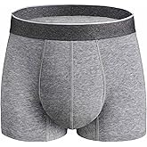 REELINDRY Mens Incontinence Underwear Washable, 2.3 oz Absorbent Leak Proof Reusable Boxer Briefs for Bladder Control 1 Pack(Gray, 2XL)