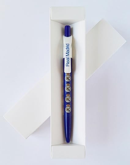 Real Madrid Bolígrafo + caja blanca: Amazon.es: Oficina y papelería