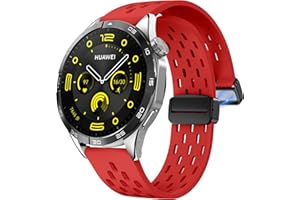 LYSMVIVI Magnetic Watch Band 18mm 19mm 20mm 22mm Quick Release Silicone Sport Sweatproof Breathable Watch Band for Men Women, Soft Silicone Sport Watch Strap