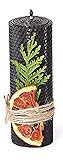 Beeswax Gifts One Large Black Pillar