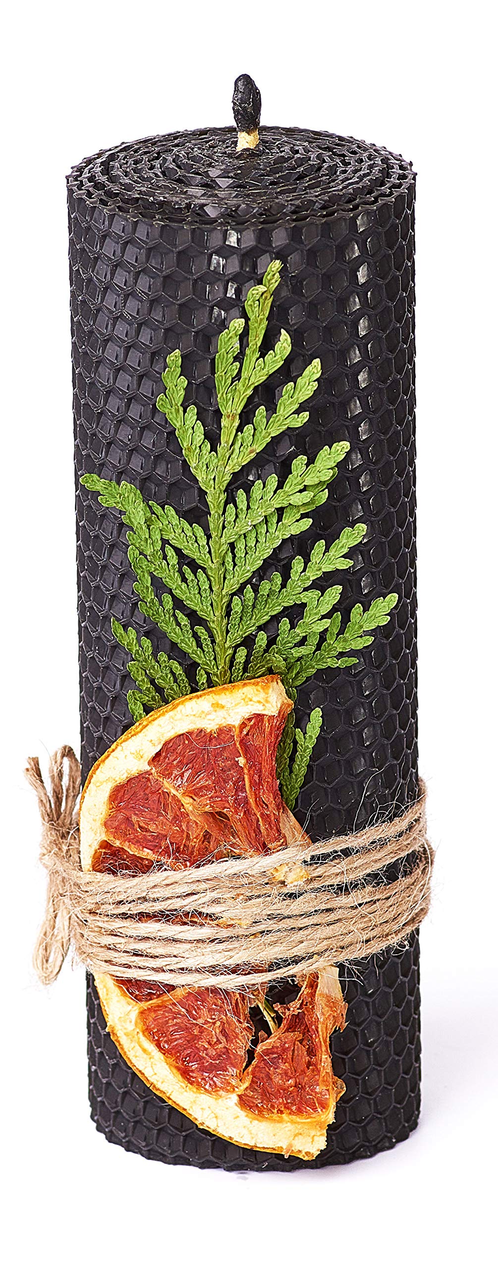 Beeswax Gifts One Large Black Pillar
