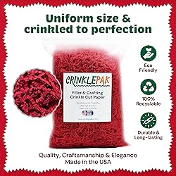 CrinklePak 1LB USA Made Red Crinkle Paper Filler