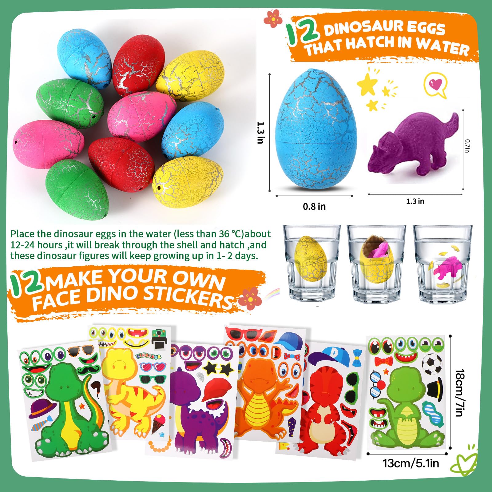 Dinosaur Party Favors For 12 Kids, Dinosaur Birthday Party Supplies, Dinosaur Goodie Bags for Boys Girls Birthday, Dinosaur Gifts Bags Fillers Pinata Stuffers, Dinosaur Themed Party Toys