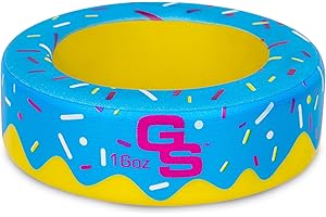 GoSports Baseball and Softball Bat Donut - 16 oz Baseball Drip Bat Weight for Youth and Adult - Blue or Pink