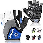 INBIKE 5mm Padded Half Finger Bike Bicycle Cycling Gloves | Anti-Slip Thick Shock Absorption Palm, Breathable Moisture Wicking Fabric, Easy to Take Off, Reflective Strip Biking Gloves