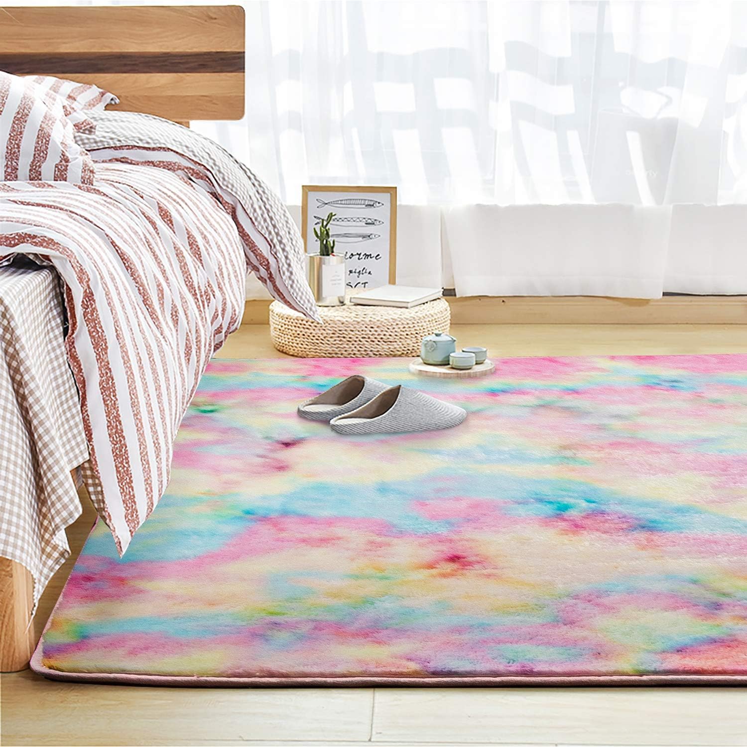 nursery rainbow rug