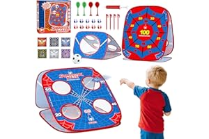 ALIEX Spider Bean Bag Toss Game for Kids: 4-in-1 Cornhole Board Indoor Outdoor Toys for Kids Boys Girls 3 4 5 6 7 8 Year Old Birthday, Outside Activity Beach Backyard Lawn Family Party Game