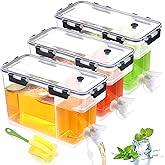 Breroa 3 Pieces 3.5 Liter Clear Beverage Dispenser with Spigot, Plastic Drink Dispenser for Fridge with Handle Clean Brush, Iced Juice Lemonade Dispensers for Parties & Daily Use,12.2 x 5.5 x 6.9 Inch