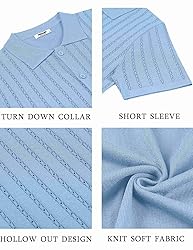 COOFANDY Men's Shirts Short Sleeve Button Down