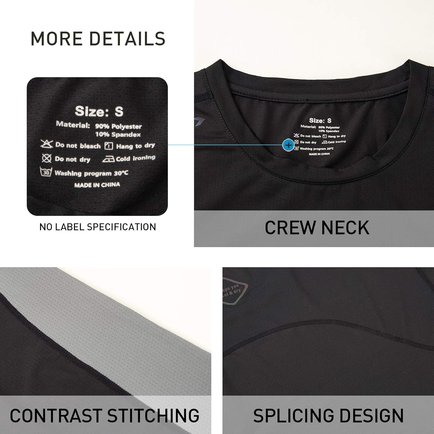 Nother Men's Quick-Drying Sports T-Shirt Breathable Quick Dry Gym Training Outdoor Running T-Shirt: Clothing