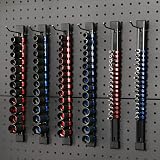 CASOMAN ABS Socket Organizer 6Pcs 1/4 3/8 1/2-Inch Blue Red Rails view 8