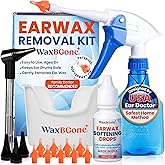 WaxBgone Complete Ear Wax Removal Kit, Otoscope &amp; Ear Drops, Premium Kit | Complete premium system combines 4X cleaning power, patented SoftSpray&reg; tips, otoscope and drops for fast, gentle home use