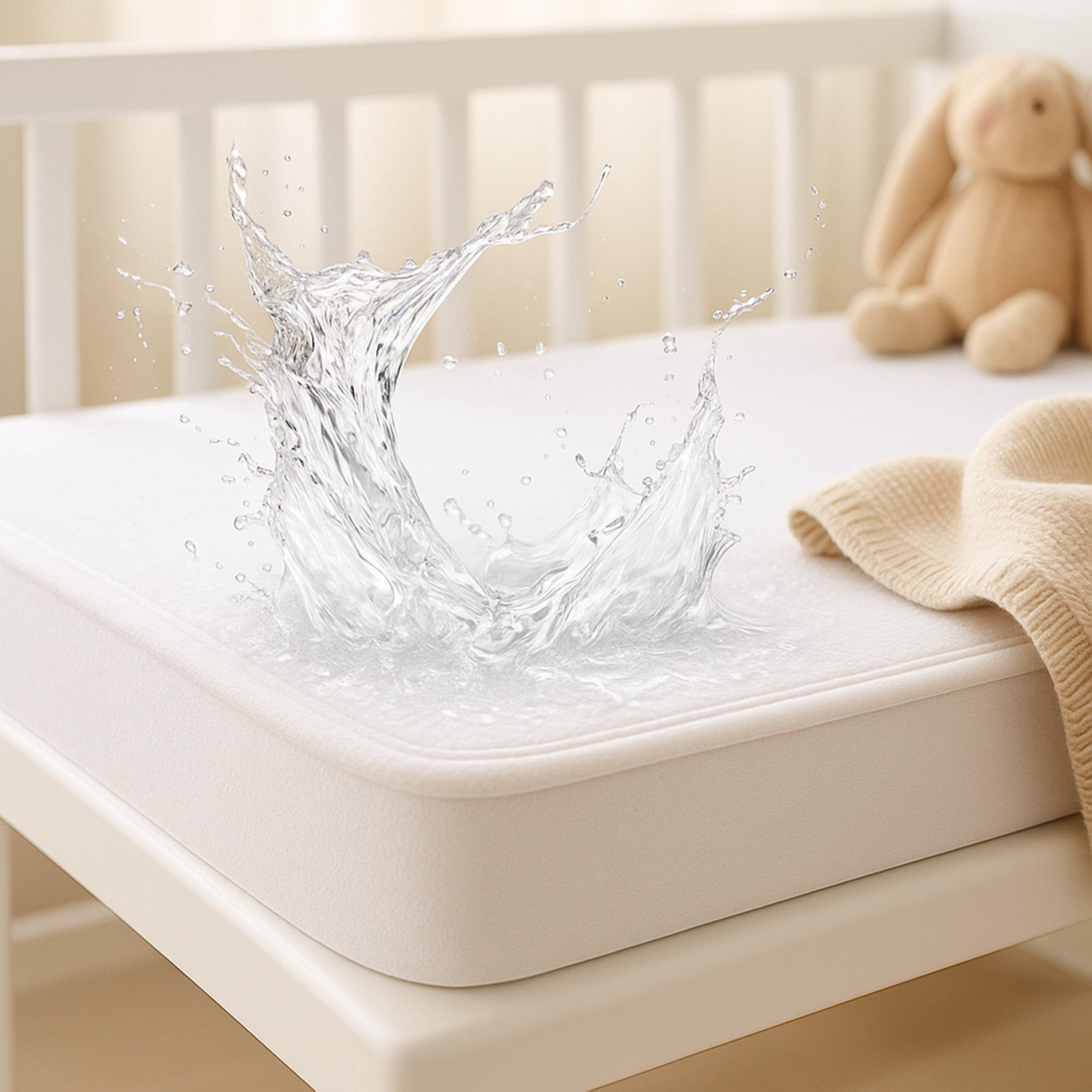 Dudu N Girlie Cot Mattress Protector 140 x 70 Waterproof - Breathable Terry Towel Deep Toddler Mattress Protector -Topper Cover kids mattress protector waterproof.